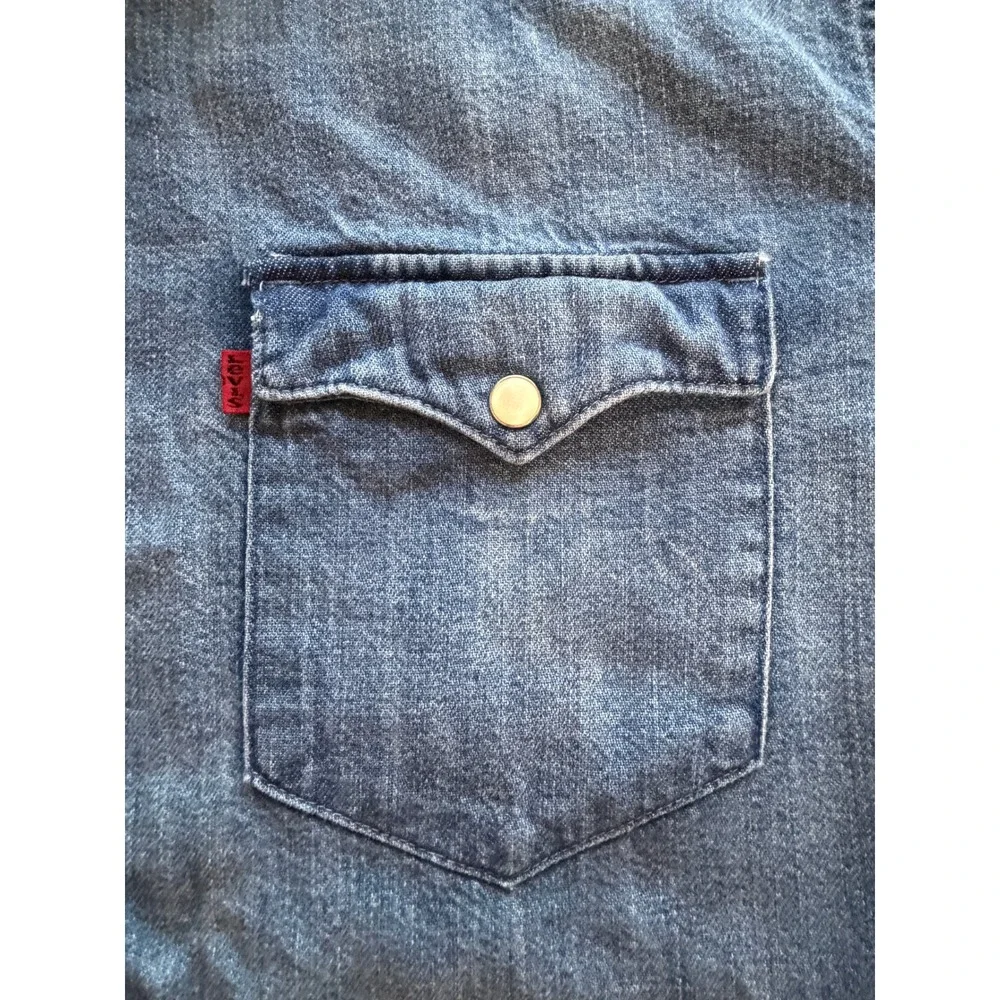 Levi's Blue Fresh Leaves Justin Timberlake Denim Western Shirt Mens M Excellent